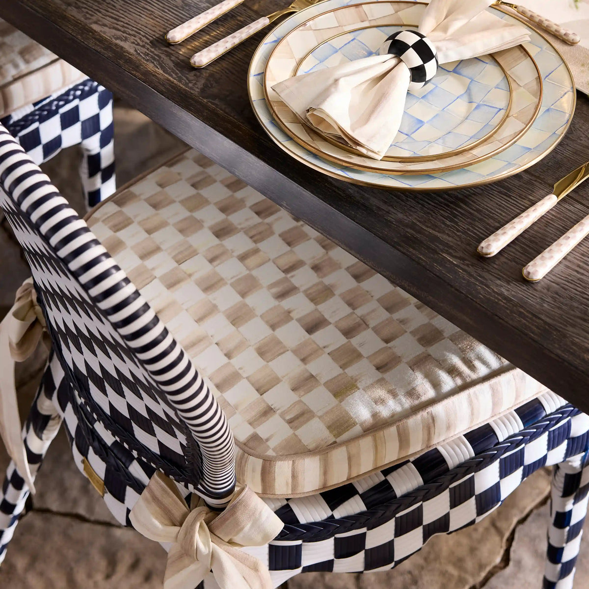 Courtly Check Chair Cushion