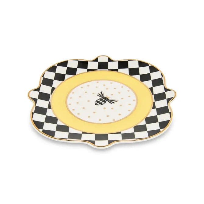 Bee Toile Salad Plate