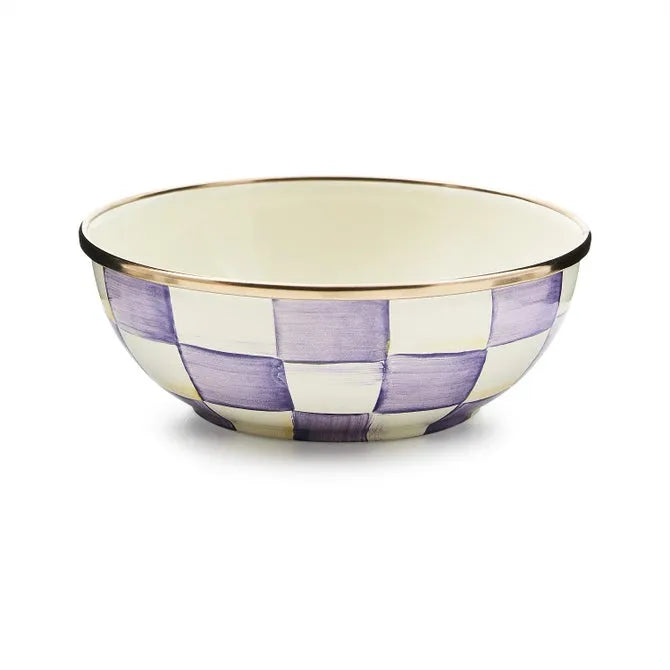 Violet Check Everyday Bowl