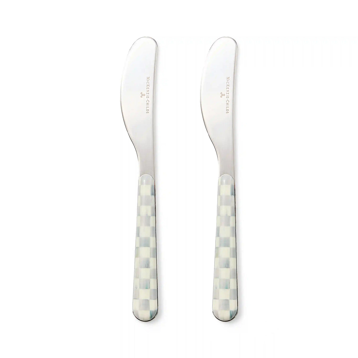 Sterling Check Bistro Spreaders, Set of 2