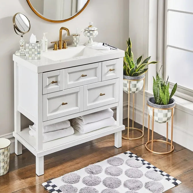 Sterling Check Boutique Tissue Box Cover