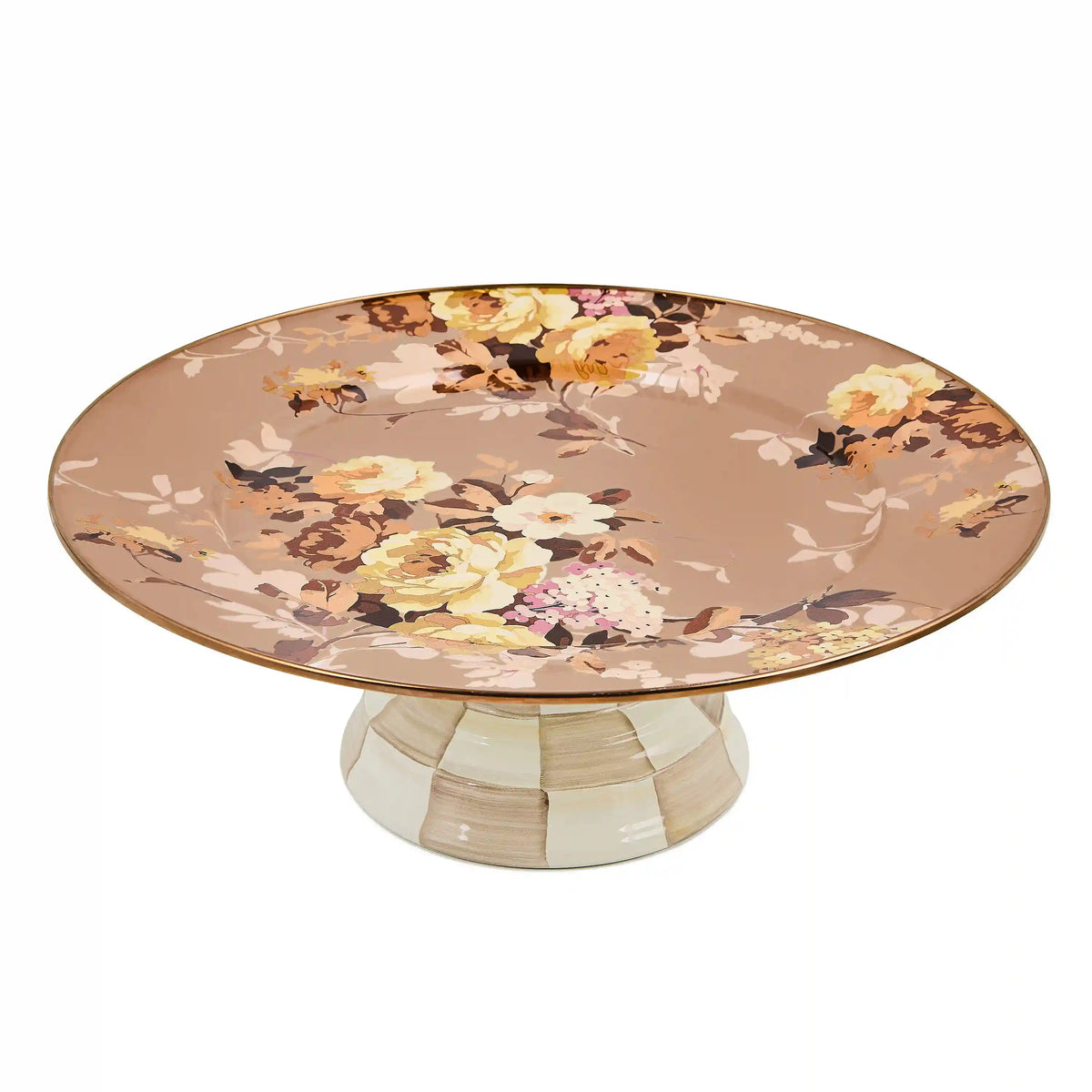 Wild Rose Slate Mini Pedestal Platter