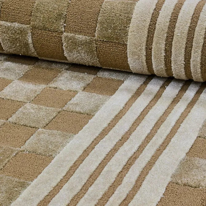 Mocha Tonal Check 5' x 8' Rug