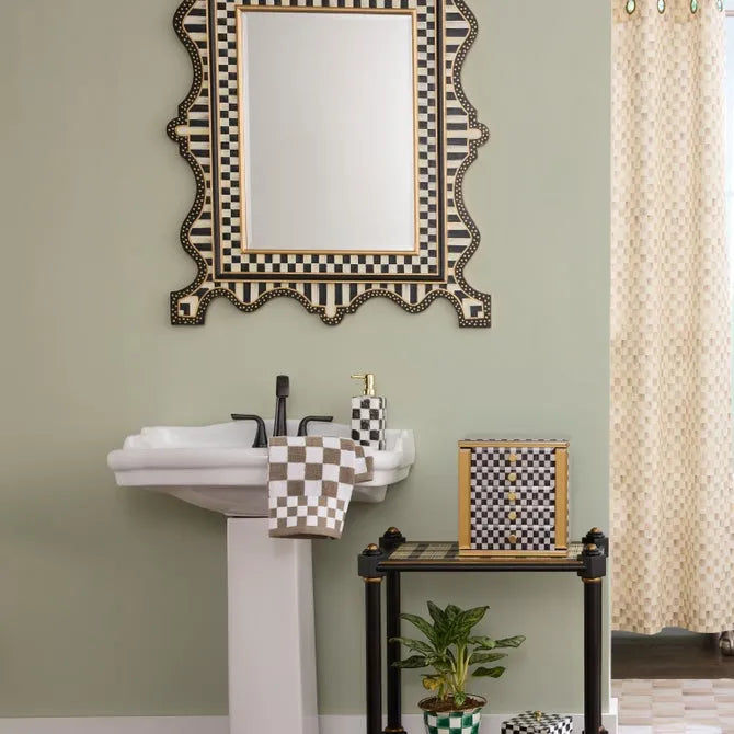 Courtly Check & Stripe Large Wall Mirror