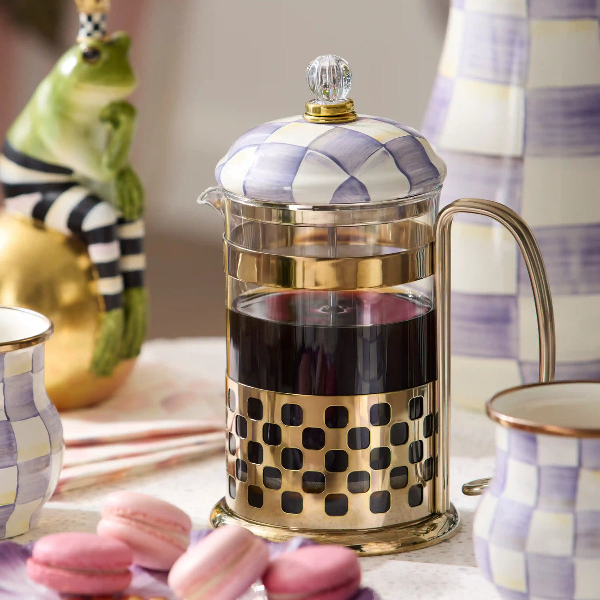 Mocha Check French Press