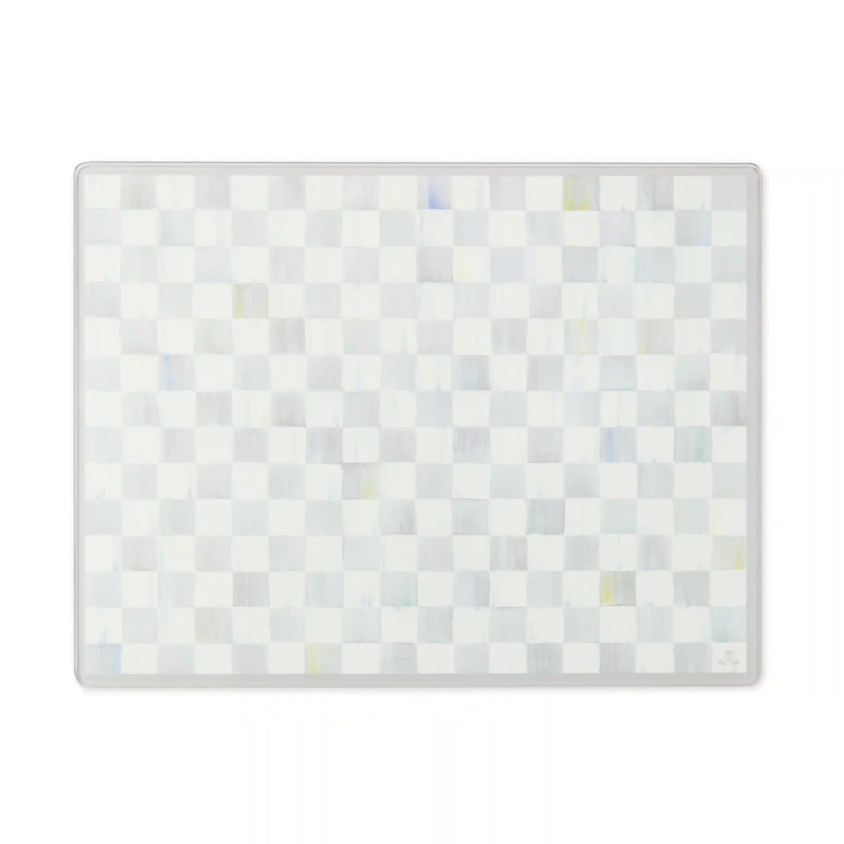 Violet Check Glass Cutting Boards, Set of 2