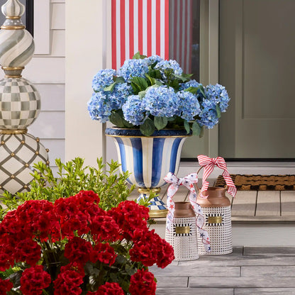 Royal Check Pedestal Urn