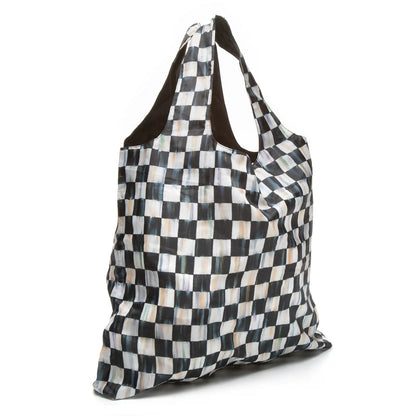 Mocha Check To Go Tote