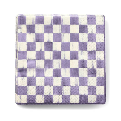 Emerald Check Cocktail Paper Napkins