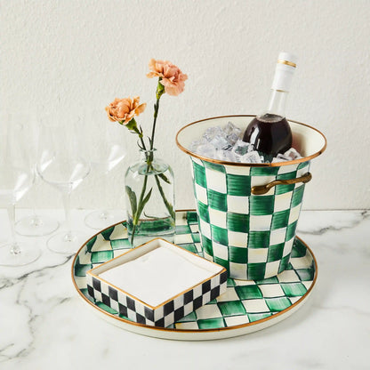 Violet Check Wine Cooler