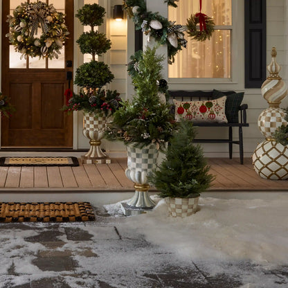 Royal Check Pedestal Urn