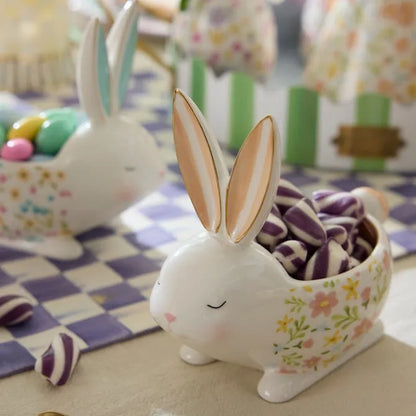 Posie Patch Ceramic Rabbit Candy Dishes, Set of 3