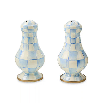 Sky Check Large Salt & Pepper Shakers