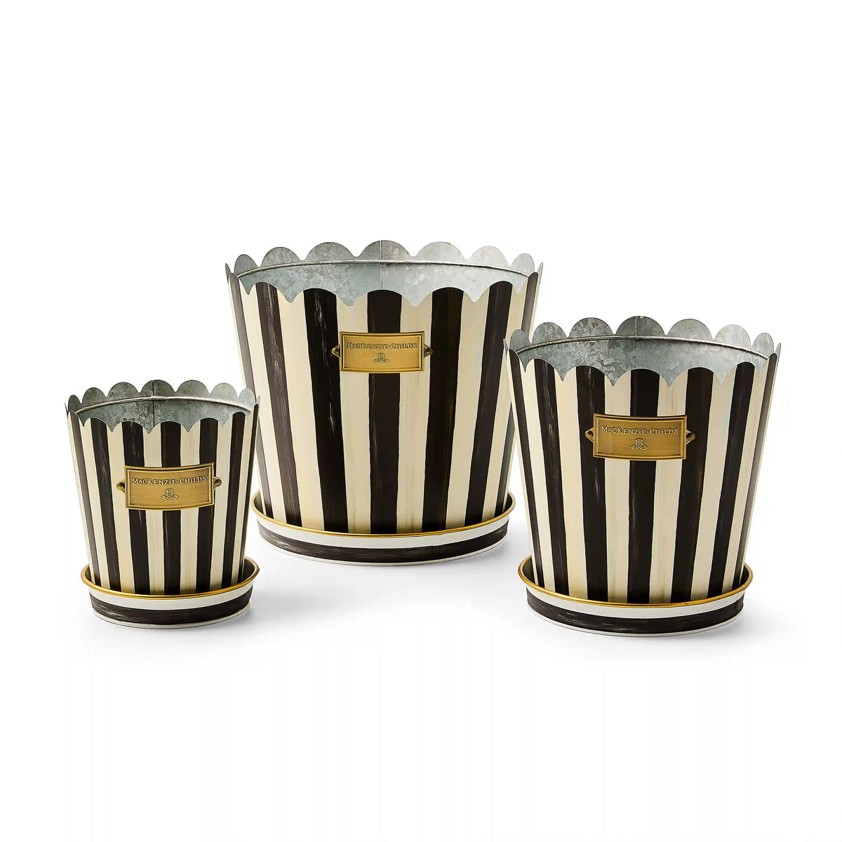 Spectator Pots & Saucers, Set of 3