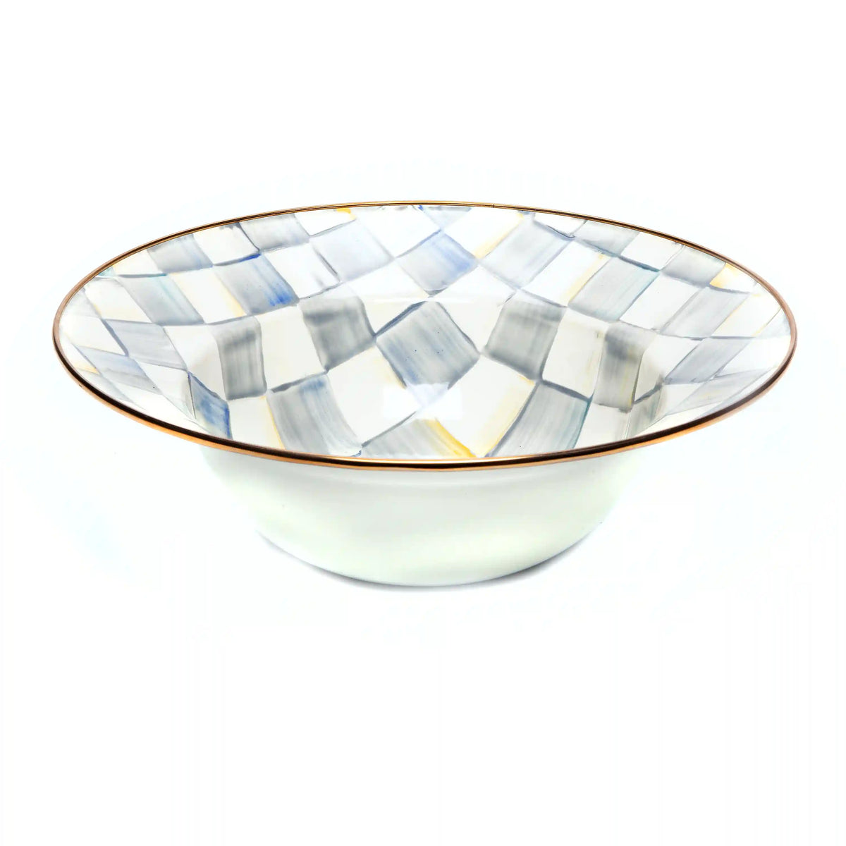 Mocha Check Serving Bowl