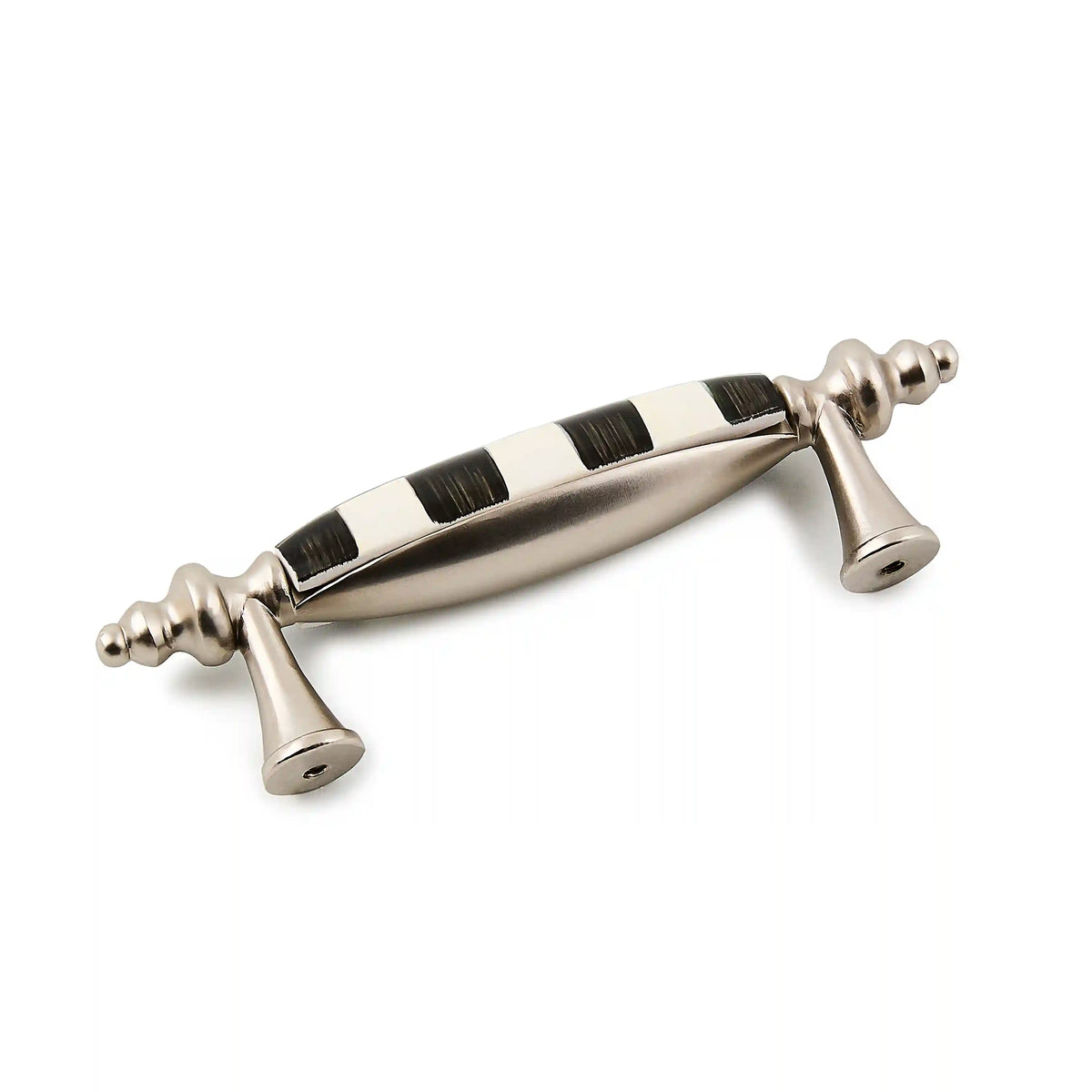 Violet Check Brass Drawer Pull