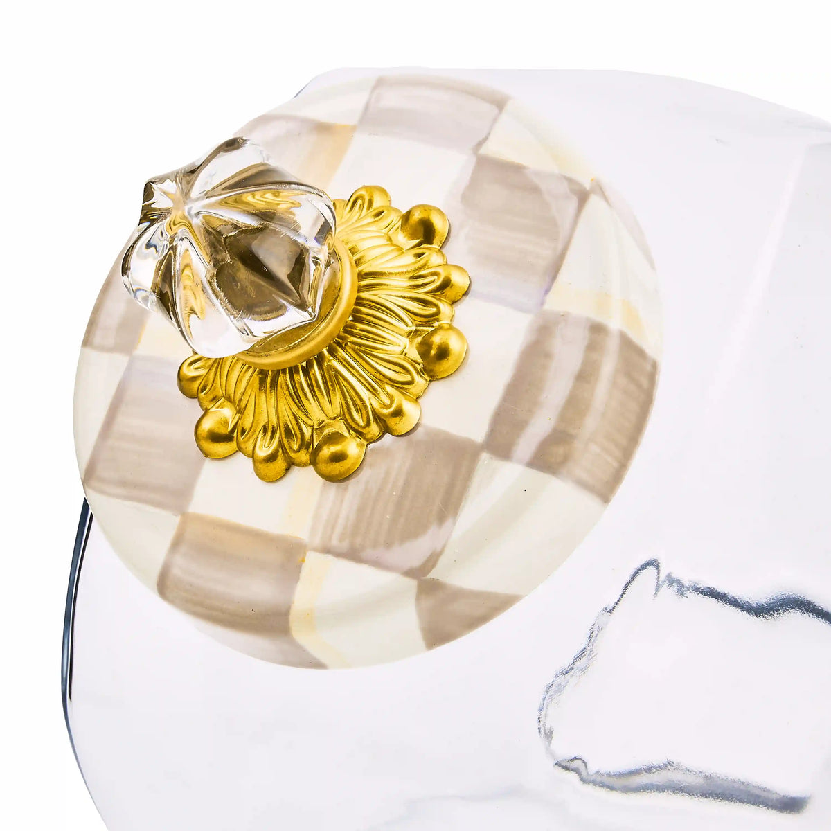 Sweets Jar with Rosy Check Enamel Lid