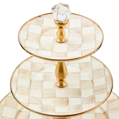 Royal Check Three Tier Sweet Stand