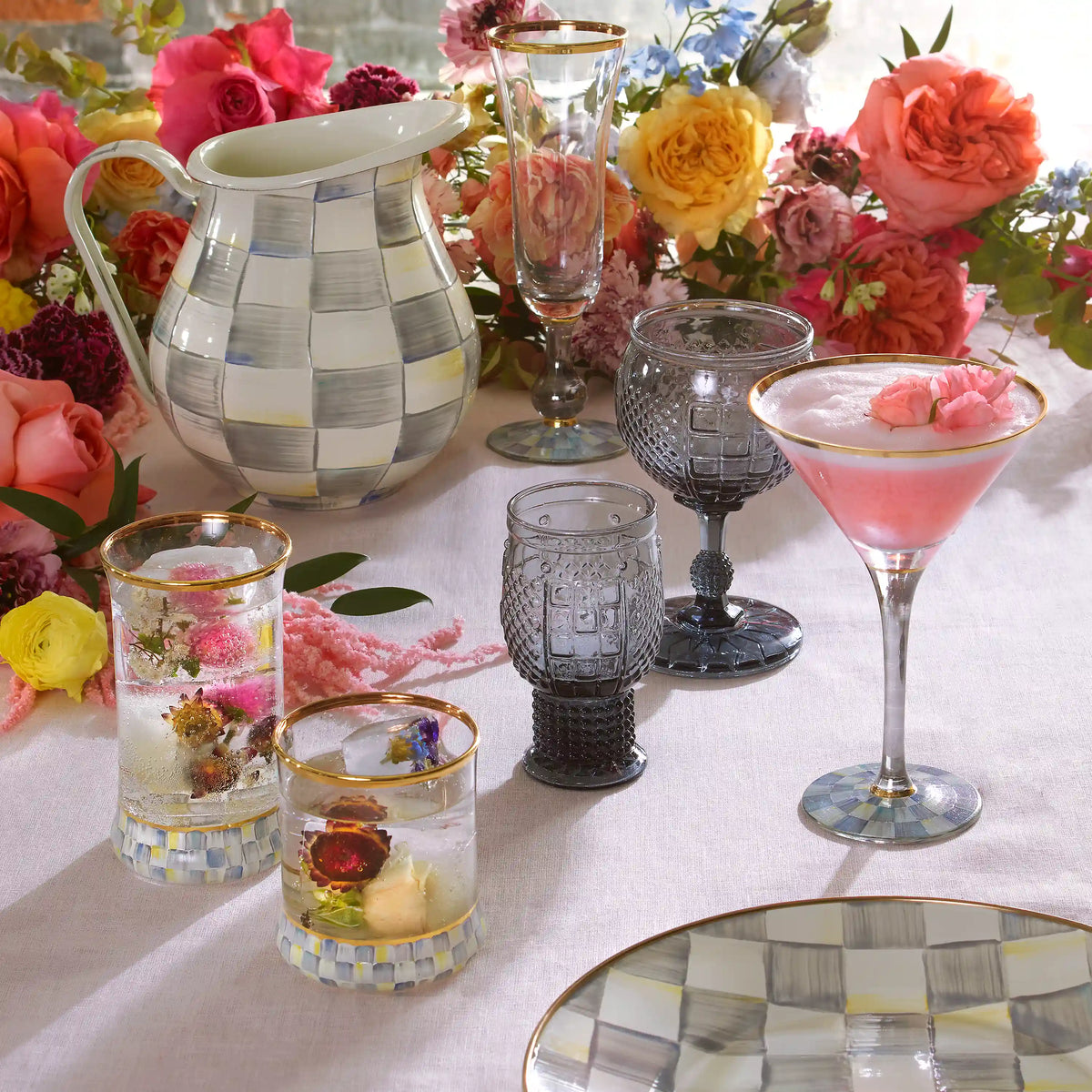 White Flower Market Pitcher
