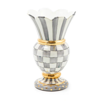 Parchment Check Great Vase