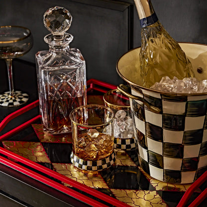 Violet Check Wine Cooler