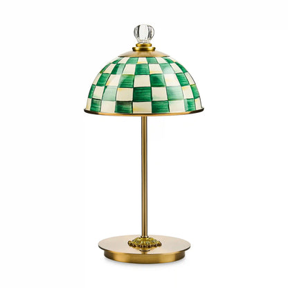 Sterling Check LED Rechargeable Dome Table Lamp