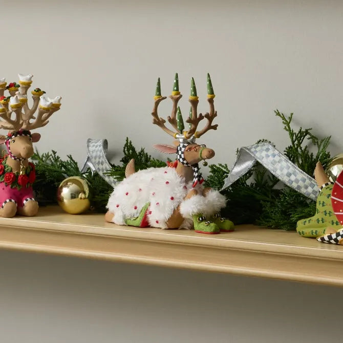 Patience Brewster Dash Away Sitting Blitzen Reindeer Figure