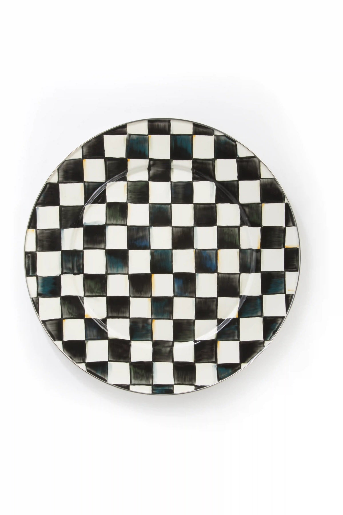 Emerald Check Serving Platter