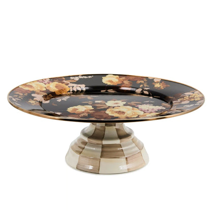 Wild Rose White Small Pedestal Platter
