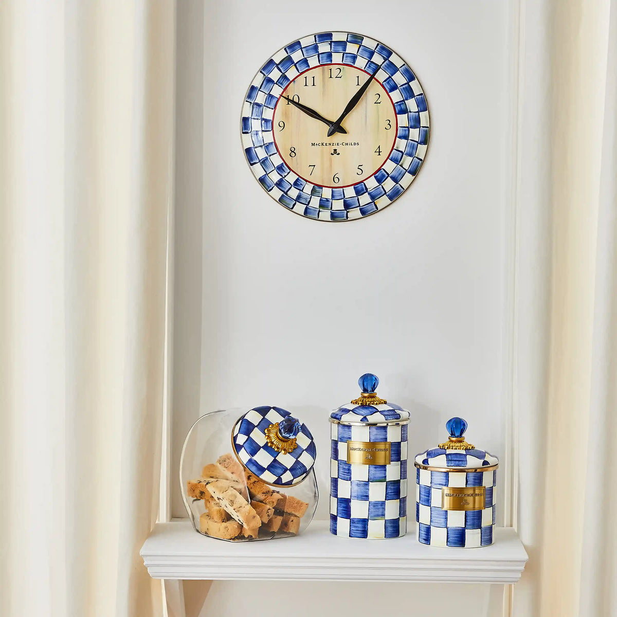 Sterling Check Wall Clock