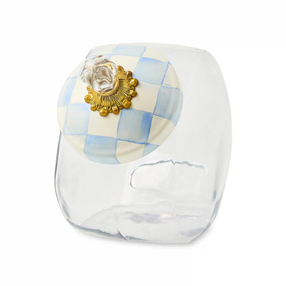Cookie Jar with Sterling Check Lid