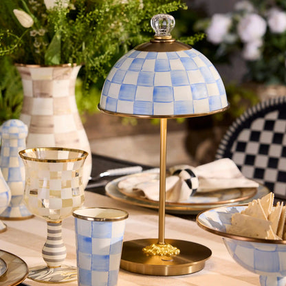 Rosy Check LED Rechargeable Dome Table Lamp