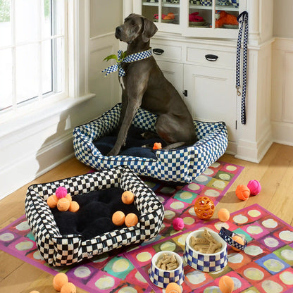 Emerald Check Small Pet Dish