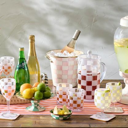 Violet Check Wine Cooler