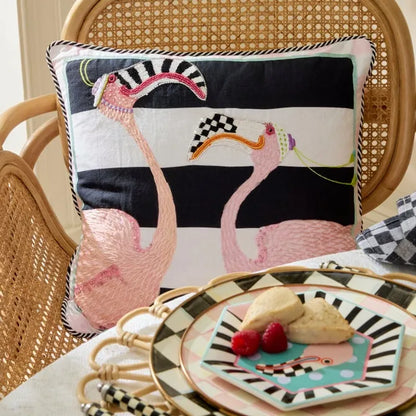 Patience Brewster Flamingo Throw Pillow
