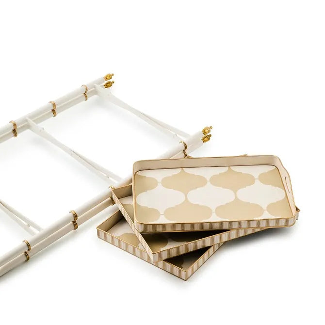 Mocha 3-Tier Tray Table