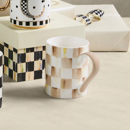 Royal Check Porcelain Mug