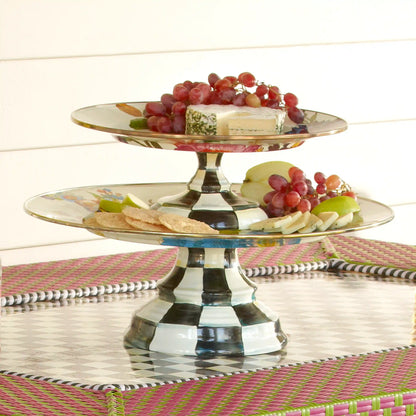 Wildflowers Pink Mini Pedestal Platter