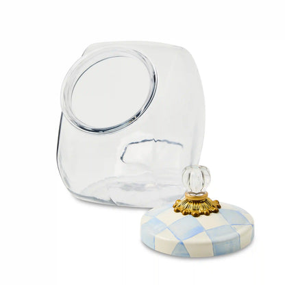 Cookie Jar with Sterling Check Lid