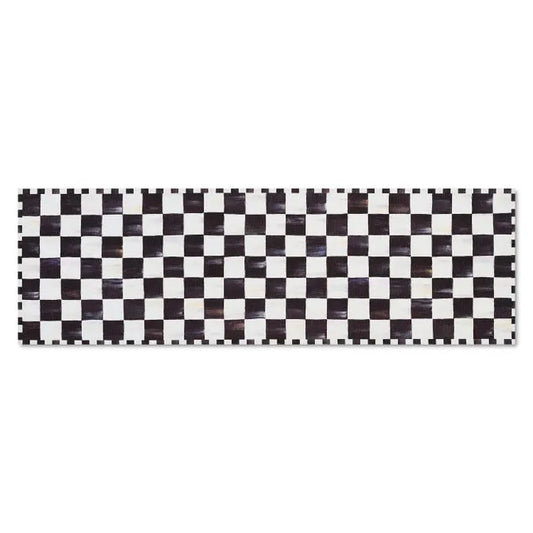 Courtly Checkered 2'6" x 8' Washable Runner