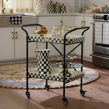 Sterling Check 2-Tier Kitchen Cart