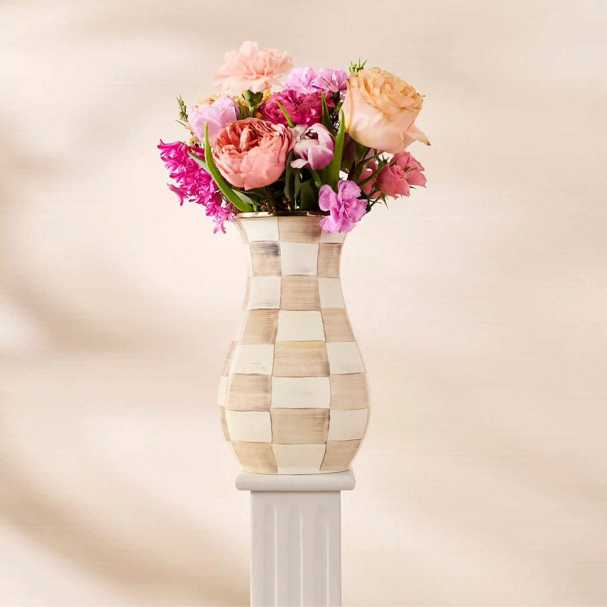Wild Rose White Tall Vase