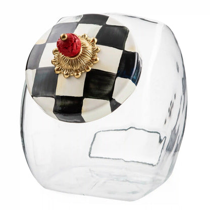 Cookie Jar with Sterling Check Lid