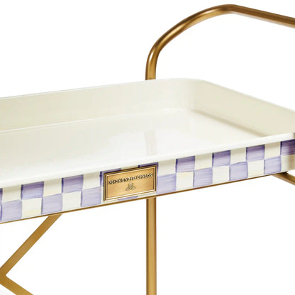 Violet Check 3-Tier Kitchen Cart