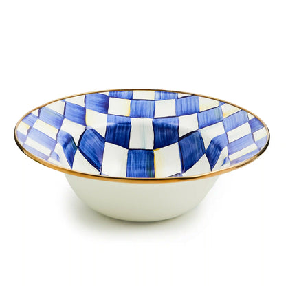 Mocha Check Serving Bowl