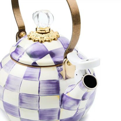White Flower Market Whistling Tea Kettle