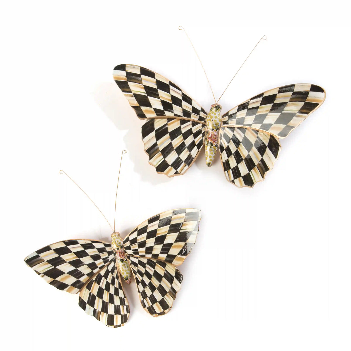 Violet Check Butterfly Wall Decor