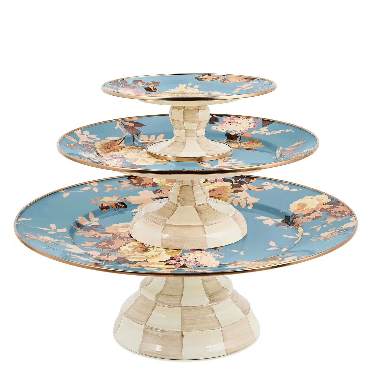 Wild Rose Slate Small Pedestal Platter