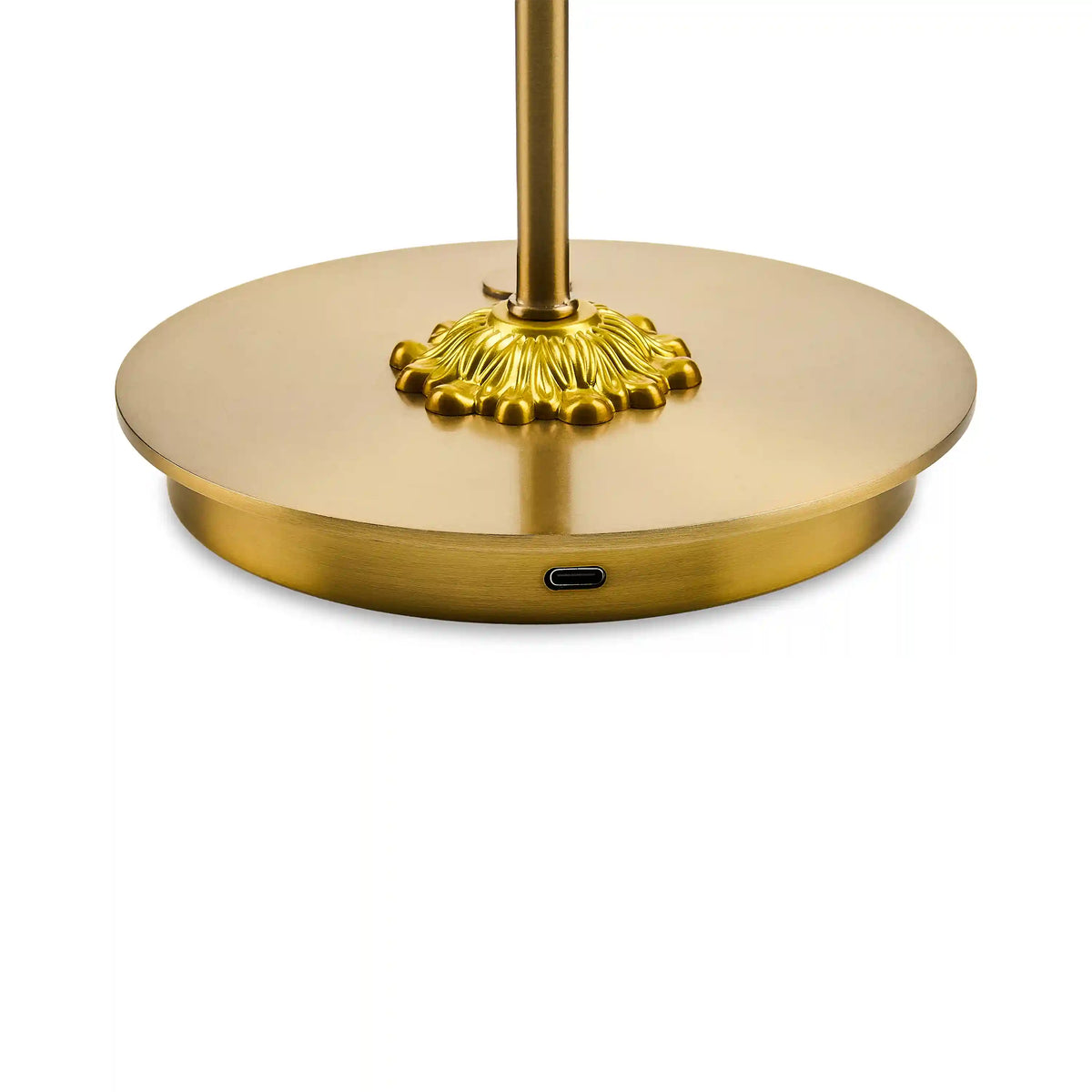 Emerald Check LED Rechargeable Dome Table Lamp