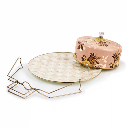 Wild Rose Brown Cake Carrier